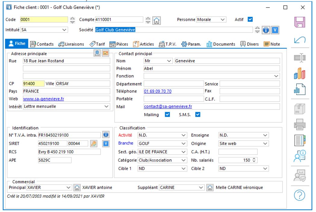 Wavesoft Fiche client